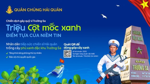 Phát động chiến dịch 'Triệu cột mốc xanh' gây quỹ trồng cây phủ xanh Trường Sa