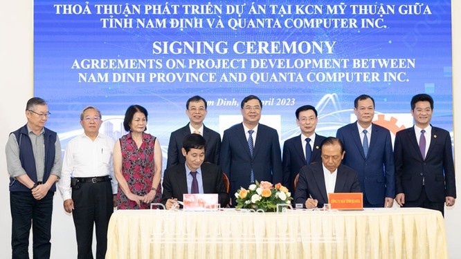Nam Định: KCN Mỹ Thuận đón dự án 120 triệu USD sản xuất máy tính của tập đoàn Quanta