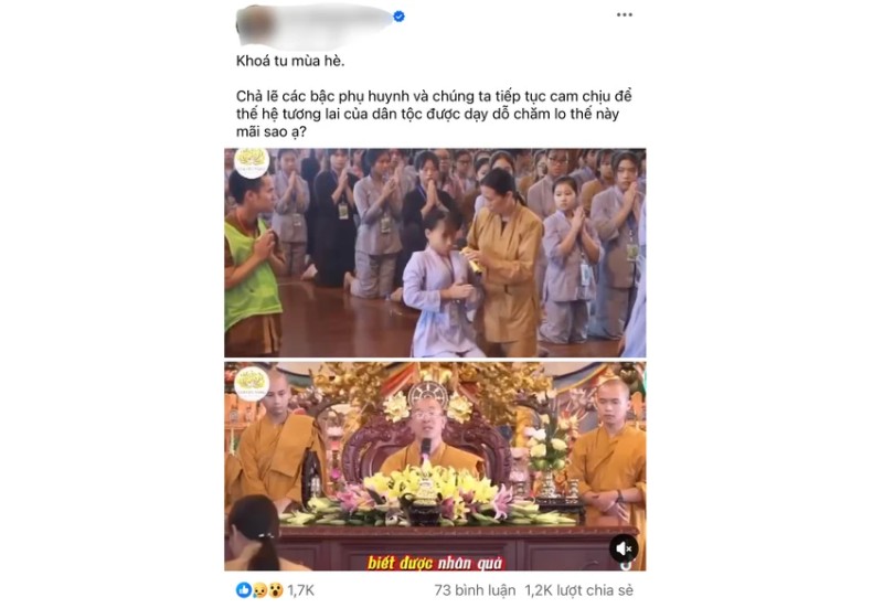 TP Uông Bí đang làm rõ về clip khoá tu mùa hè ở chùa Ba Vàng