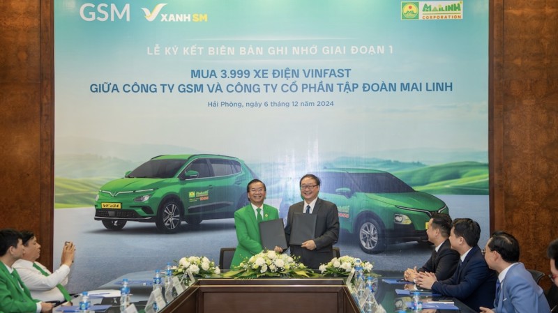 Tập đoàn Mai Linh ký hợp tác với Xanh SM