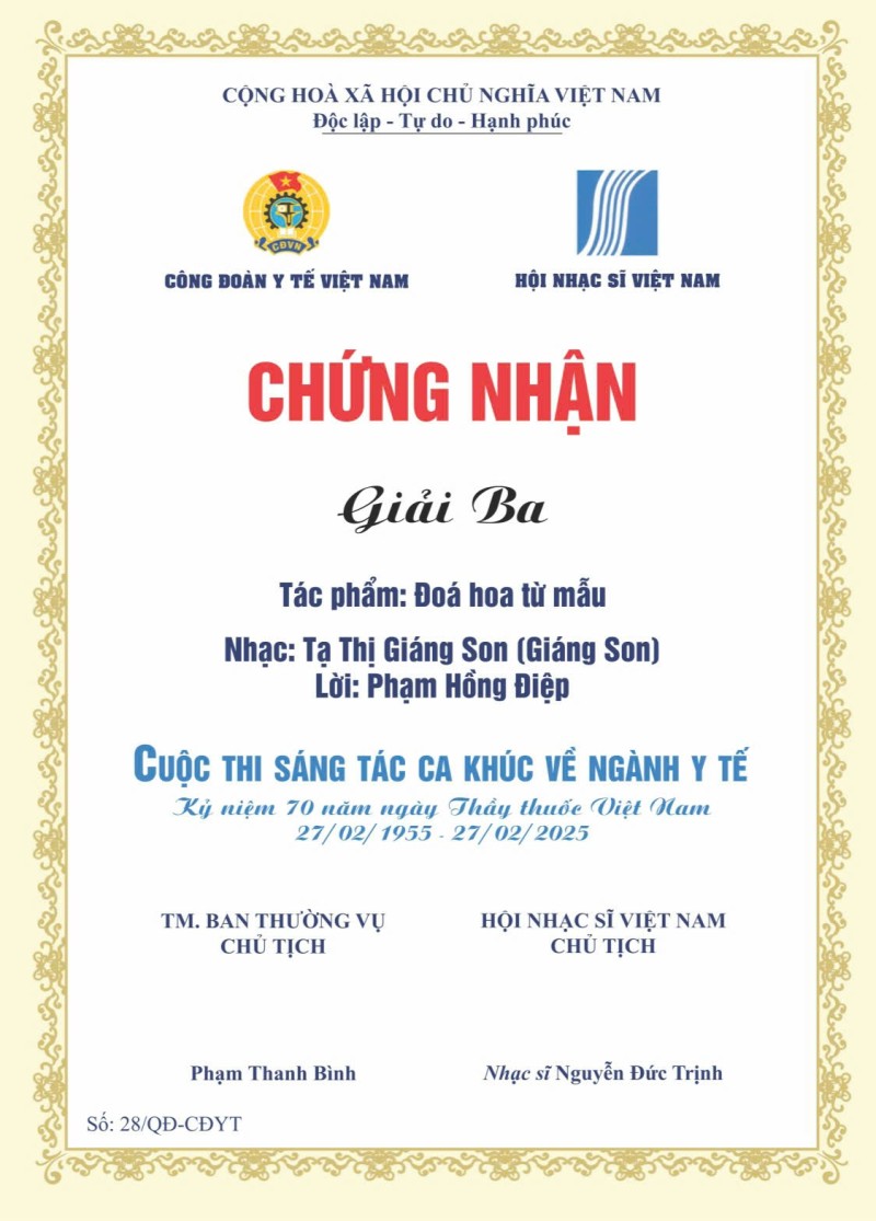 Đóa hoa từ mẫu" - khúc ca tri ân những anh hùng áo trắng