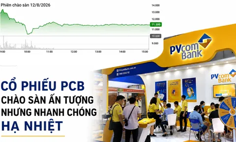 Ngày đầu lên sàn, cổ phiếu PCB của PVcomBank tăng kịch trần 40% rồi giảm mạnh