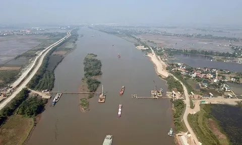Toàn cảnh cầu Bến Mới 1.500 tỷ đồng nối Nam Định - Ninh Bình