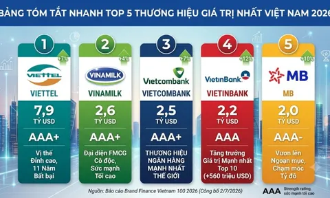 Top 10 thương hiệu giá trị nhất Việt Nam năm 2026