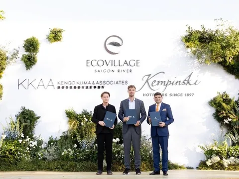 Cú bắt tay lịch sử của các thương hiệu huyền thoại: Kempinski Hotels và Kengo Kuma tại Ecovillage Saigon River