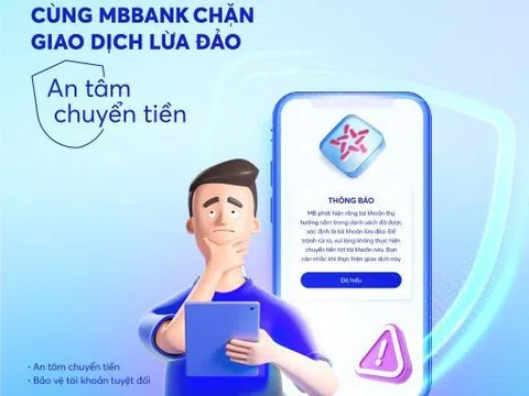 MB thêm tính năng nhận diện tài khoản lừa đảo khi chuyển tiền