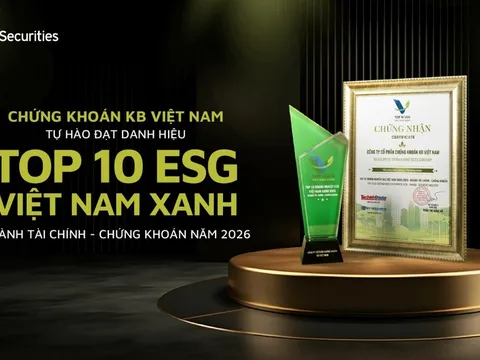 KBSV lần đầu được lọt vào Top 10 doanh nghiệp ESG Việt Nam Xanh