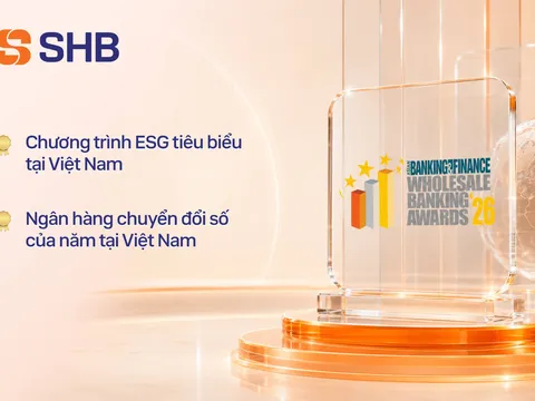 SHB giành cú đúp giải thưởng Ngân hàng bán buôn tại Asian Banking & Finance Awards 2026 