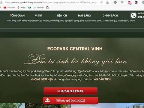 Eco Central Park Vinh: Bán khi chưa xong thủ tục pháp lý, “bơm” 575 tỷ cho cổ đông