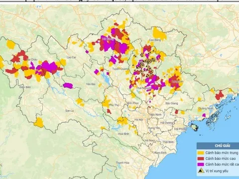 Vùng núi Bắc Bộ mưa lớn, đề phòng lũ quét, sạt lở đất