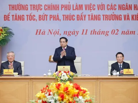 Thủ tướng đề nghị lấy đòn bẩy ngân hàng để phát huy, tạo xung lực phát triển đất nước