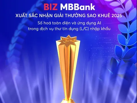 Giải pháp L/C online của BIZ MBBank được vinh danh tại Giải thưởng Sao Khuê 2025