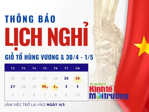 Chi tiết lịch nghỉ lễ 30/4 & 1/5