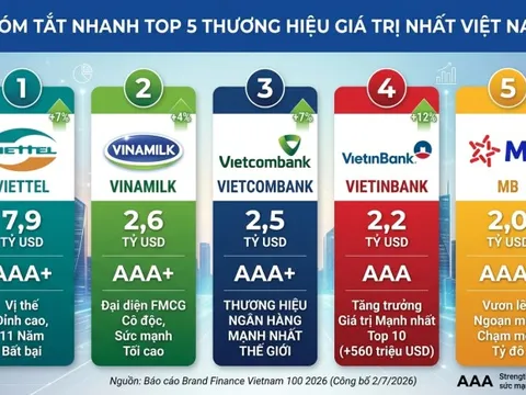 Top 10 thương hiệu giá trị nhất Việt Nam năm 2026