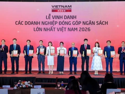 Lễ Vinh danh Doanh nghiệp nộp ngân sách lớn nhất 2025: Hàng chục đại diện nộp ngân sách hàng trăm nghìn tỷ đồng góp mặt